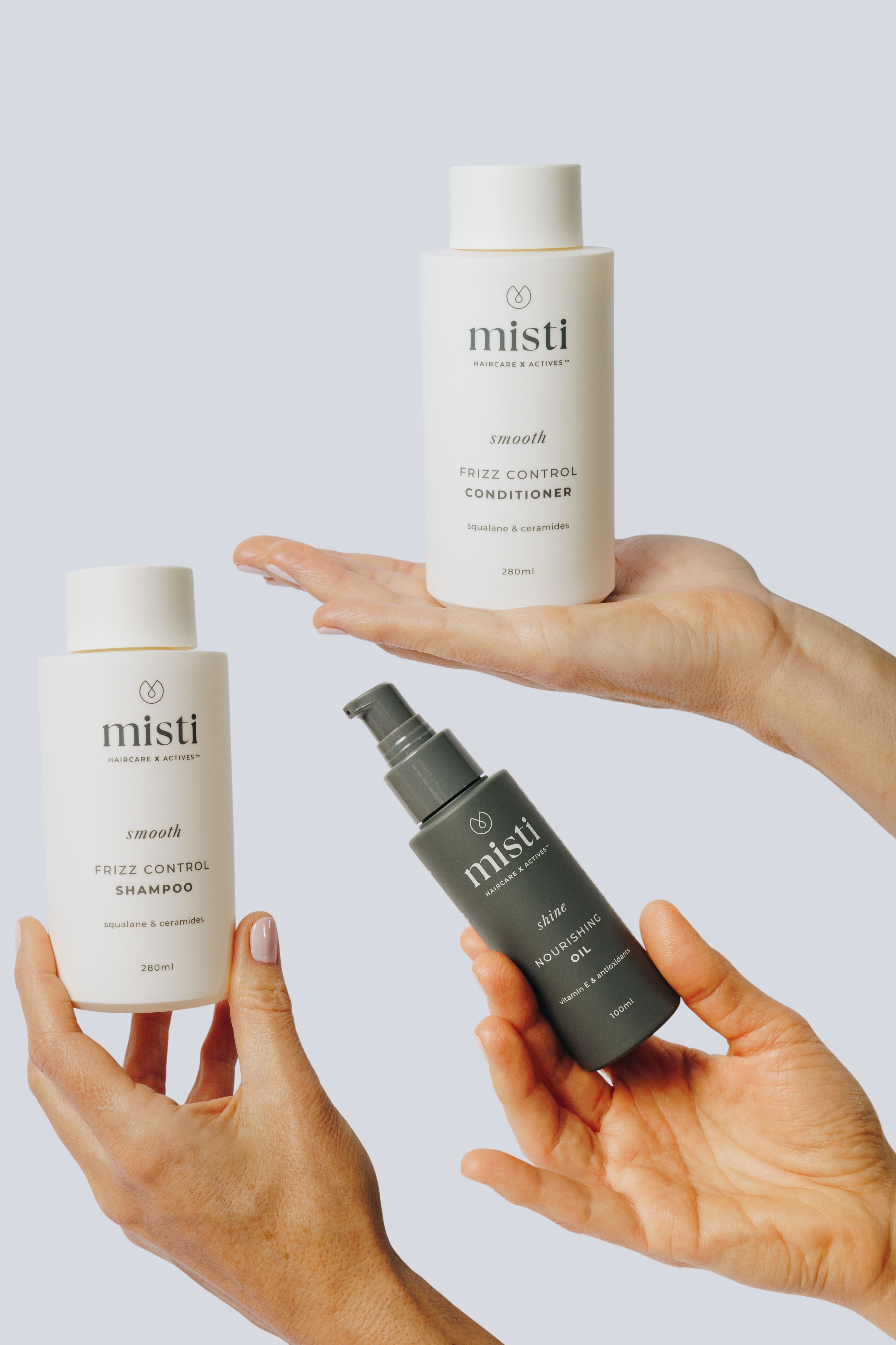 SMOOTH & SHINE SET – Misti Haircare x Actives